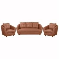 ราคา ชุดโซฟา 5 ที่นั่ง AS FURNITURE ROOF LBWD41 PVC สีน้ำตาลอ่อน (1230053)
