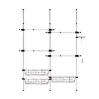 ราคา ราวแขวนผ้า 4 ราวแขวน 3 ตะกร้า TUGU R64W สีขาว (1268948)