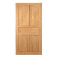 ราคา ประตูไม้สยาแดง ไม่เจาะลูกบิด VK 151 5 ฟักปีกนก 100x200 ซม. สีธรรมชาติ (1305276)