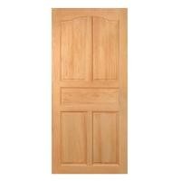 ราคา ประตูไม้สยาแดง ไม่เจาะลูกบิด VK 151 5 ฟักปีกนก 90x200 ซม. สีธรรมชาติ (1305334)