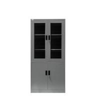 ราคา ตู้เอกสารเหล็กบานเปิดสูงบนกระจก-ทึบล่าง MEDILA รุ่น SH0008GY ขนาด85*39*180ซม. สีเทา (888125100108)
