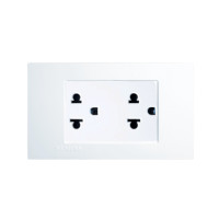 ราคา ชุดเต้ารับคู่ 3 ขา มีกราวด์ SIEMENS ขนาด 120MM สีขาว DELTA AZIO SERIES (888166100364)