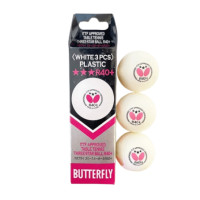 ราคา ลูกปิงปอง พลาสติก BUTTERFLY R40+ 3ดาว บรรจุ 3 ลูก สีขาว รุ่นแข่งขัน (888213400042)