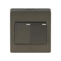 ราคา ชุดสวิตช์ 1 ทาง 2 ช่อง HACO M3N-S21-CC สีน้ำตาลดำ (1113074)