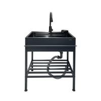 ราคา ซิงค์ขาตั้ง 1 หลุม KUCINE KURO6845 สีเทาดำ (1299113)