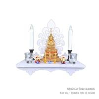 ราคา หิ้งพระตั้งโต๊ะ KAF รุ่น MN03 ลายต้นโพธิ์ฉลุ (888211600107)