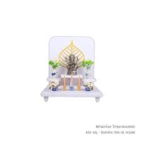 ราคา หิ้งพระโมเดิร์น KAF รุ่น BDSTEP01 ลายใบโพธิ์ เซาะร่องลงทอง (888211600115)