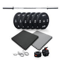 ราคา ชุดเซ็ตยกน้ำหนัก Homefittools Powerlifting Set 60 kg (888139600113)