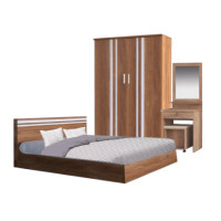 ราคา ชุดห้องนอน 5 ฟุต WISDOM DESIGN FURNITURE รุ่น ECO สี ไม้สัก (888216600009)