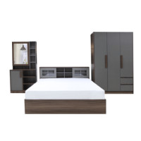 ราคา ชุดห้องนอน 6 ฟุต WISDOM DESIGN FURNITURE รุ่น WISDOM สี วอลนัท/ยีนส์ (888216600021)