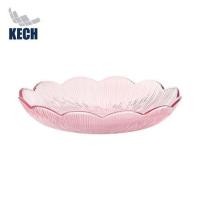 ราคา จานแก้ว 9 นิ้ว KECH FLOWER สีชมพู (1303525)