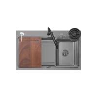 ราคา ซิงค์ล้างจาน 1 หลุม EVE UMI 750/460 ขนาด 75 ซม. สีเทาไทเทเนียม พร้อมอุปกรณ์เสริม (888132600061)