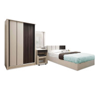 ราคา ชุดห้องนอน + ที่นอนสปริง 6 ฟุต WISDOM DESIGN FURNITURE รุ่น COOPER สี ครีม/มอคค่า (888216600061)