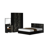 ราคา ชุดห้องนอน + ที่นอนสปริง 6 ฟุต WISDOM DESIGN FURNITURE รุ่น GALAXY สี โอ๊ค/หิน (888216600109)