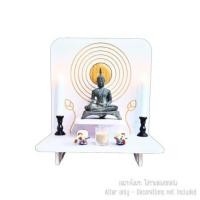 ราคา หิ้งพระโมเดิร์นตั้งโต๊ะและติดผนัง KAF รุ่น BD16XL ผ้าทองลายไทย (888211600139)