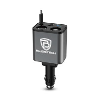ราคา ที่ชาร์จในรถยนต์ BLISSTECH รุ่น SPLITTER-C 30W FAST CHARGE สายชาร์จยืดหดได้ 80ซม. TYPE-C / USB-A / USB-C (888220900006)