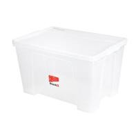 ราคา กล่องเก็บของ มีล้อ ฝาล็อค STACKO 110 ลิตร 6655 สีใส (1016497)