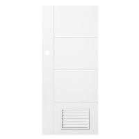 ราคา ประตูห้องน้ำ UPVC AZLE PZLS02 เกล็ด 70X200 ซม. สีขาว เจาะลูกบิด (1110275)