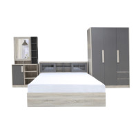 ราคา ชุดห้องนอน + ที่นอนสปริง 3.5 ฟุต WISDOM DESIGN FURNITURE รุ่น WISDOM สี โซลิค/ยีนส์ (888216600158)