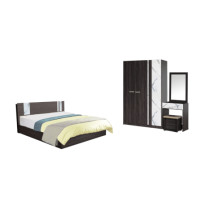 ราคา ชุดห้องนอน + ที่นอน PVC 5 ฟุต WISDOM DESIGN FURNITURE รุ่น GLORY สี แอชบราวน์/หินอ่อน (888216600198)