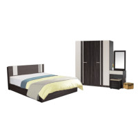 ราคา ชุดห้องนอน + ที่นอนสปริง 5 ฟุต WISDOM DESIGN FURNITURE รุ่น GLORY PLUS สี แอชบราวน์/เบจ (888216600203)