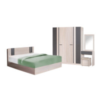 ราคา ชุดห้องนอน + ที่นอน PVC 5 ฟุต WISDOM DESIGN FURNITURE รุ่น GLORY PLUS สี โซลิค/กราไฟท์ (888216600210)