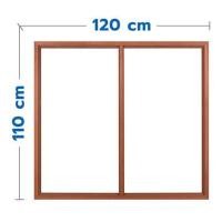 ราคา วงกบหน้าต่างไม้เบญจพรรณ 2 ช่อง VK 120x110 ซม. สีธรรมชาติ (1306940)