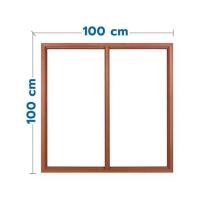 ราคา วงกบหน้าต่างไม้เบญจพรรณ 2 ช่อง VK 100x100 ซม. สีธรรมชาติ (1306944)