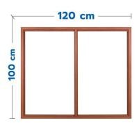 ราคา วงกบหน้าต่างไม้เบญจพรรณ 2 ช่อง VK 120x100 ซม. สีธรรมชาติ (1306971)