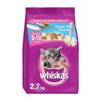 ราคา อาหารแมว WHISKAS JUNIOR พ็อกเก็ต รสปลาทะเลและนม 2.7 กก. (1201932)