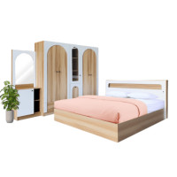 ราคา ชุดห้องนอน 6 ฟุต WISDOM DESIGN FURNITURE รุ่น ARISTA 9 สี แอช/ขาว (888216600288)