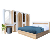 ราคา ชุดห้องนอน 6 ฟุต WISDOM DESIGN FURNITURE รุ่น ARISTA 12 สี แอช/ขาว (888216600297)