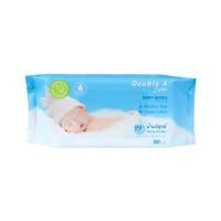 ราคา ผ้าเช็ดทำความสะอาดผิว DOUBLE A CARE PURE WATER 80 แผ่น (1303801)