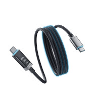 ราคา สายชาร์จแม่เหล็ก CUKTECH CMC615P สีดำ 6A 240W มีจอ USB-C TO USB-C รองรับชาร์จเร็ว PD3.1 (888143500086)