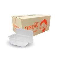ราคา กล่องพลาสติกใส่อาหาร GROW PACK สีใส 750 มล. ขนาด 10.8X16X5.4 CM. (300ชุด/ลัง) (888204400003)