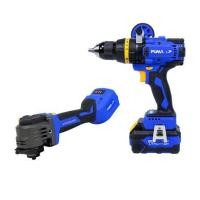 ราคา ชุดสว่านกระแทกและเครื่องเจียรไร้สาย (พร้อมแบตเตอรี่และแท่นชาร์จ) PUMA PM280+PM490BL 20 โวลต์ (1235352)