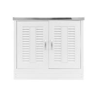 ราคา ตู้ตั้งพื้น PP SUPPER เกล็ดมณี TOPเรียบ 88x50.5x78 ซม. สีขาว (1279364)