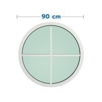 ราคา ช่องแสงหน้าต่างอะลูมิเนียม วงกลม KPA 4 ฟัก 90x90 ซม. สีขาว (1307533)