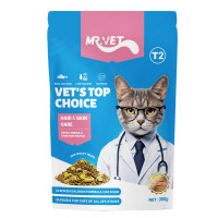 ราคา อาหารแมวผสมฟรีซดราย MR.VET สูตร T2 HOLISTIC รสไก่และแซลมอน 300 กรัม (888192500006)