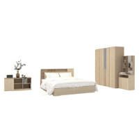 ราคา ชุดห้องนอน + ที่นอนสปริง 6 ฟุต WISDOM DESIGN FURNITURE รุ่น LOTTO สีโซลิค (888216600381)