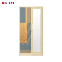 ราคา ตู้เสื้อผ้าเหล็ก บานเปิด 2 ประตู DECENT ลาย PATTERN 90ซม. (888184000001)