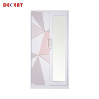 ราคา ตู้เสื้อผ้าเหล็ก บานเปิด 2 ประตู DECENT ลาย PINKY 90ซม. (888184000002)