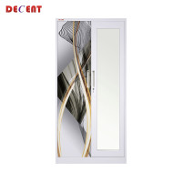 ราคา ตู้เสื้อผ้าเหล็ก บานเปิด 2 ประตู DECENT ลาย MITEE 90ซม. (888184000006)