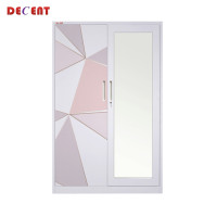 ราคา ตู้เสื้อผ้าเหล็ก บานเปิด 2 ประตู DECENT ลาย PINKY 120ซม. (888184000009)