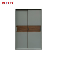 ราคา ตู้เสื้อผ้าเหล็ก บานเลื่อน 2 ประตู DECENT ลาย แกรไฟต์ 120ซม. (888184000010)