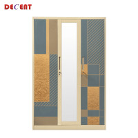 ราคา ตู้เสื้อผ้าเหล็ก บานเปิด 3 ประตู DECENT ลาย แพทเทิร์น123 120ซม. (888184000020)