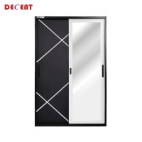 ราคา ตู้เสื้อผ้าเหล็ก บานเลื่อน 2 ประตู DECENT ลาย ชาร์โคล 120ซม. (888184000079)