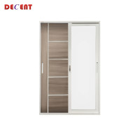 ราคา ตู้เสื้อผ้าเหล็ก บานเลื่อน 2 ประตู DECENT ลาย คาปู 120ซม. (888184000080)