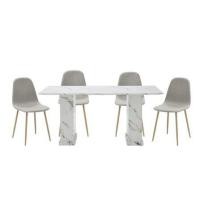 ราคา ชุดโต๊ะทานข้าว 4 ที่นั่ง SB FURNITURE BASHA & LASTA 59063634 สีขาว (1307228)