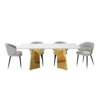 ราคา ชุดโต๊ะทานข้าว 4 ที่นั่ง SB FURNITURE SAVINA & VOLLY 59062564 สีขาว (1307267)